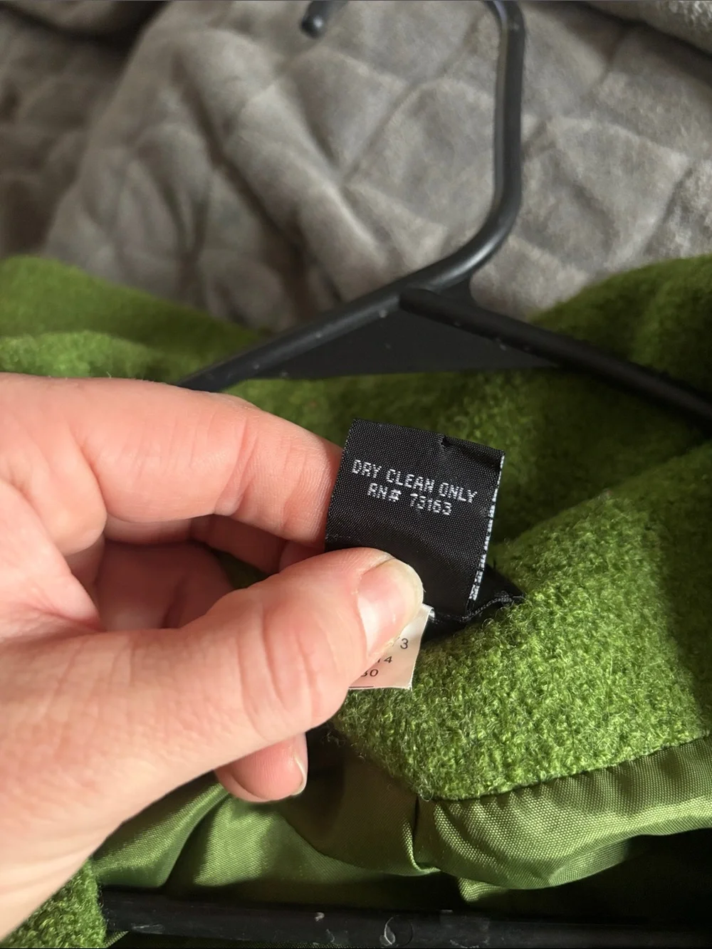 Spense Green Wool-Blend Cropped Pea Coat | Size M